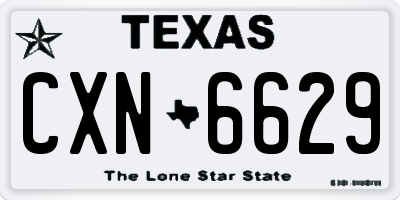 TX license plate CXN6629