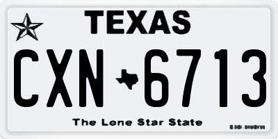 TX license plate CXN6713