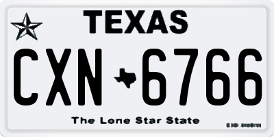 TX license plate CXN6766