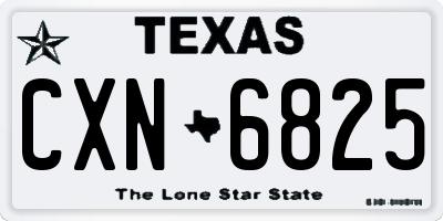 TX license plate CXN6825