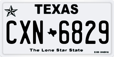 TX license plate CXN6829
