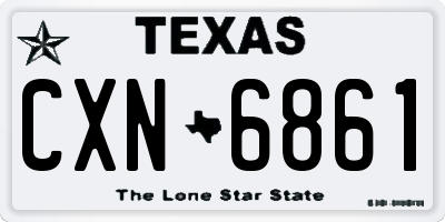 TX license plate CXN6861