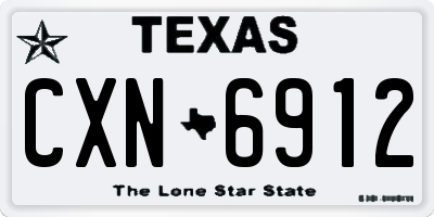 TX license plate CXN6912