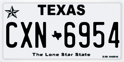 TX license plate CXN6954