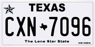 TX license plate CXN7096