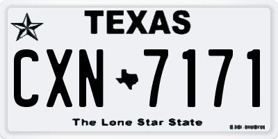 TX license plate CXN7171