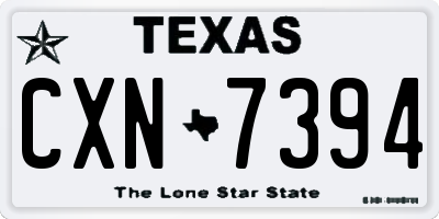 TX license plate CXN7394