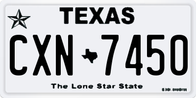 TX license plate CXN7450