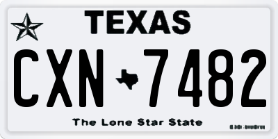 TX license plate CXN7482