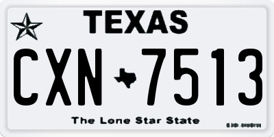 TX license plate CXN7513
