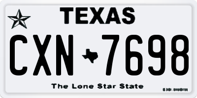 TX license plate CXN7698