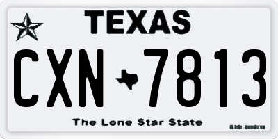 TX license plate CXN7813