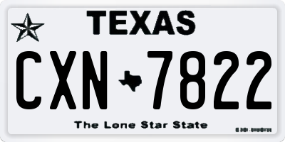 TX license plate CXN7822
