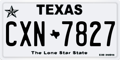 TX license plate CXN7827