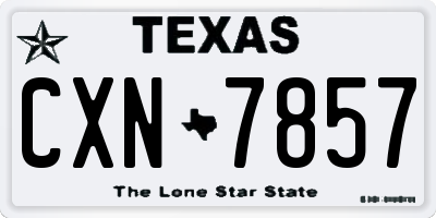 TX license plate CXN7857