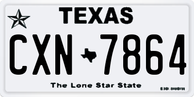 TX license plate CXN7864