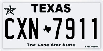 TX license plate CXN7911