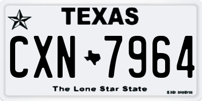 TX license plate CXN7964
