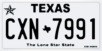 TX license plate CXN7991