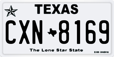 TX license plate CXN8169