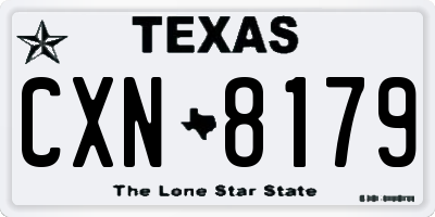 TX license plate CXN8179