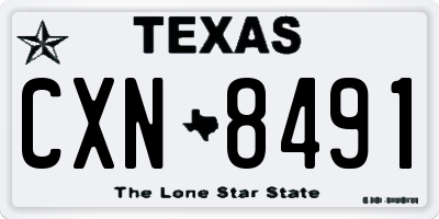 TX license plate CXN8491