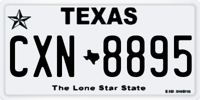 TX license plate CXN8895