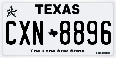 TX license plate CXN8896