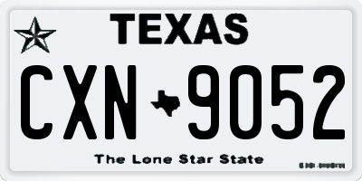 TX license plate CXN9052