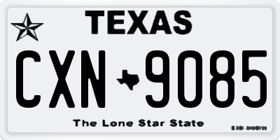 TX license plate CXN9085
