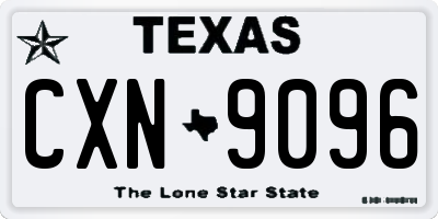 TX license plate CXN9096
