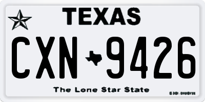 TX license plate CXN9426