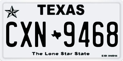 TX license plate CXN9468