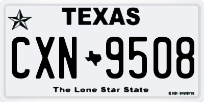 TX license plate CXN9508