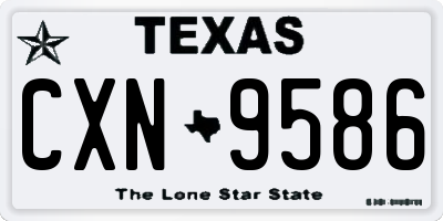 TX license plate CXN9586