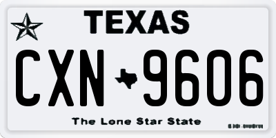 TX license plate CXN9606