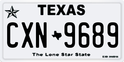 TX license plate CXN9689