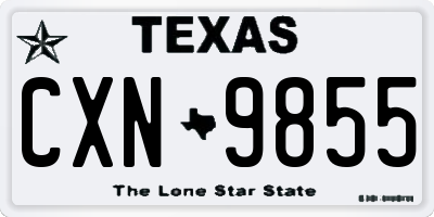 TX license plate CXN9855