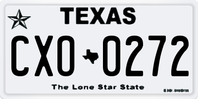TX license plate CXO0272