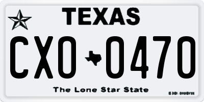 TX license plate CXO0470