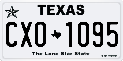 TX license plate CXO1095