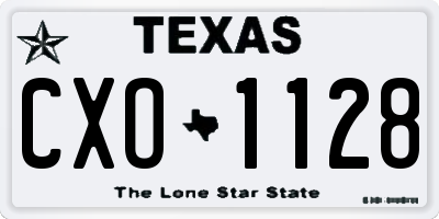 TX license plate CXO1128