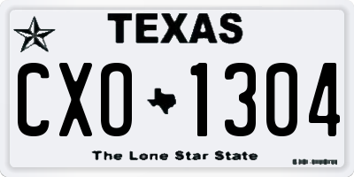 TX license plate CXO1304