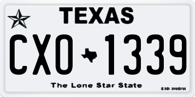 TX license plate CXO1339