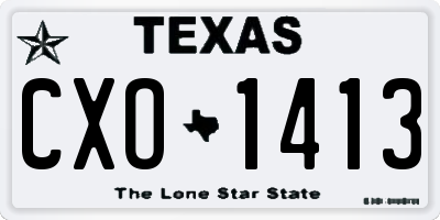 TX license plate CXO1413