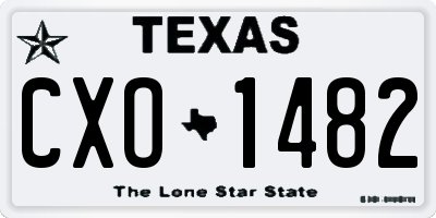 TX license plate CXO1482