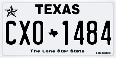 TX license plate CXO1484