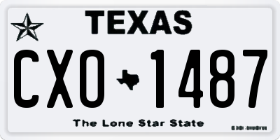 TX license plate CXO1487