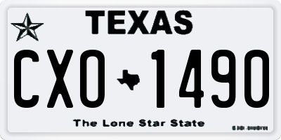 TX license plate CXO1490