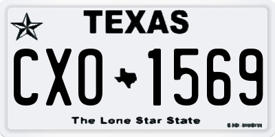 TX license plate CXO1569